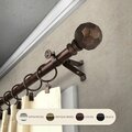 Kd Encimera 0.8125 in. Remi Curtain Rod with 48 to 84 in. Extension, Cocoa KD3736806